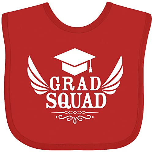 inktastic Grad Squad with Graduation Cap and Wings Baby Bib