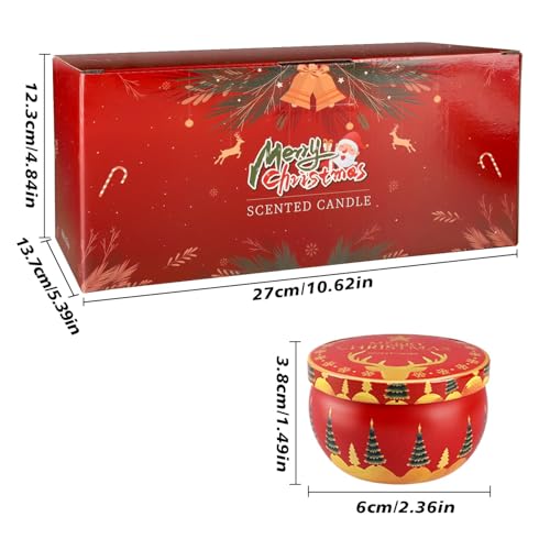 Image of 24 Packs Christmas Scented Candles Gift- Aromatherapy Candle-2.5oz Soy Wax-Long Lasting Burn time, Christmas,Advent, Thanksgiving Gifts, Home Decor