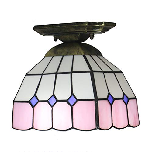 Lampe plafond pour allee de chambre et couloir style vintage jaune 7"