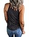 KINLONSAIR Women's Summer Sleeveless Halter Tee Shirts Crew Neck Workout Tank Tops Casual Plain Cami Shirts Dark Gray