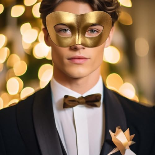 Masque de bal masqué avec bâton et finitions strass chics - 4