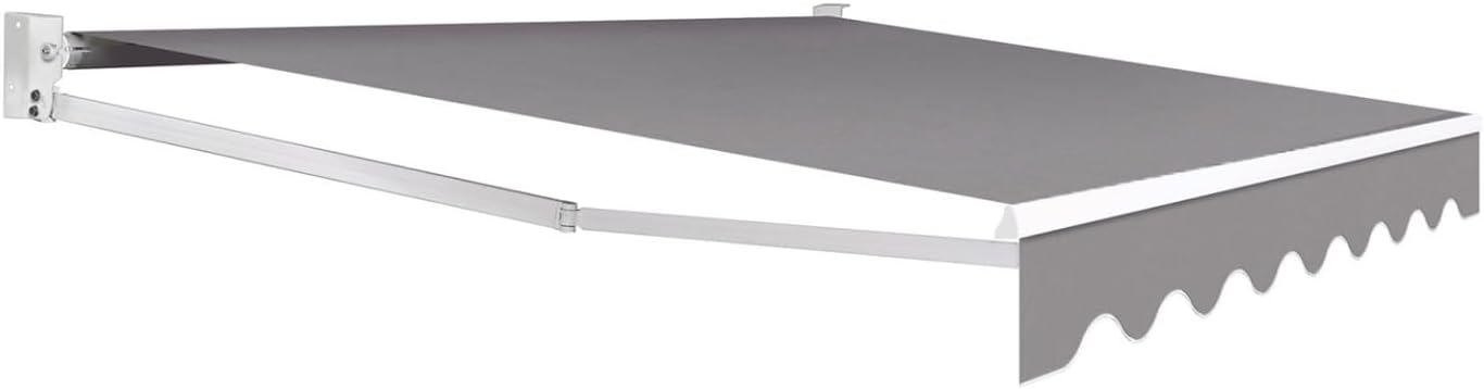 IDMarket Store banne Manuel 3,80x3 M Gris Anthracite