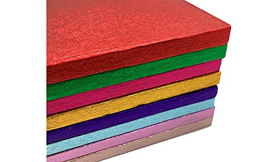 LARRYROO Single Colourful Cake Board Square Thick Drum 12mm Strong Boards (Gold, 14 inches)