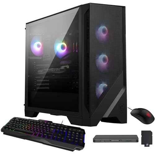Image of msi Codex R2 AI Gaming Desktop, Intel Core Ultra 7 265, NVIDIA GeForce RTX 5060 Ti 8GB GDDR7, 64GB DDR5, 2TB SSD, Air Cooling, Wi-Fi 6E, Keyboard & Mouse, Windows 11, Black, 1TB Docking Station Set