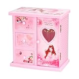 Ballerina-Schmuckschatulle – Musik-Schmuck-Aufbewahrungsbox für Mädchen, Schmuck-Organizer mit Drehmusik, Schmuckkästchen für kleine Mädchen, drehbarer Musik-Schmuckkoffer für Kinder