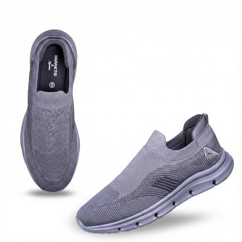 Image of Impakto FlexiSock Men's Walking Shoes | Lightweight & Breathable Casual Shoes | Slip-in Fit System for Hassle-Free Wear | Padded Insole | Anti-Skid EVA Outsole | Perfect for Casual Outfit
