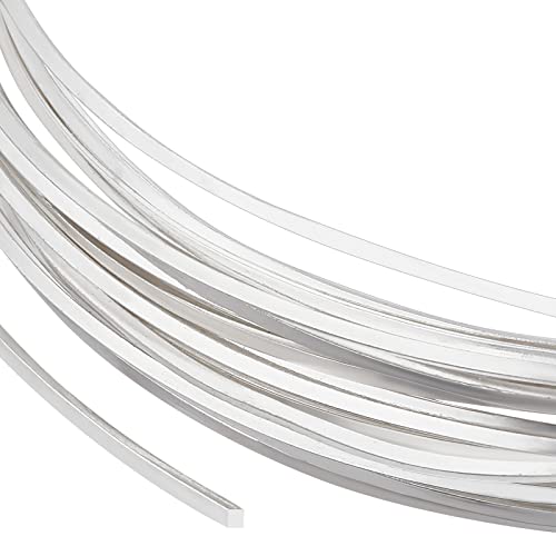 Benecreat 20 Gauge 16 Feet Brass Square Wire, Silver Brass Wire For Jewelry Beading Craft Work #TOP3