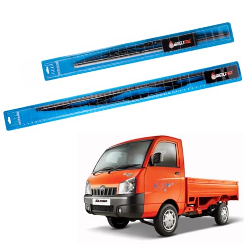 Image of Windshield Car Wiper Blades Metal Frame Water Repellant Cleaning Wiper Blades Refills Best for Mahindra Maxximo (2010 Onwards) Dr 19 inch /Pa 19 inch