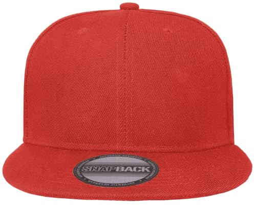 Image of Gelante Plain Blank Flat Brim Adjustable Snapback Baseball Caps LOT 6 Pack