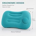 1 Multi-Purpose Inflatable Pillow, Suitable for Travel, Home, Work, and Camping-Foldable, Portable Press-on Neck Pillow, Comfortable for Sleeping Anytime, Anywhere.
