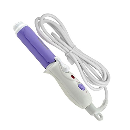 inkint Mini Curling Iron 1" Wide Voltage Ceramic Portable Travel Hair Curling Wand Handy Hair Curlers for Air Bangs Inner Buckle Short Hair