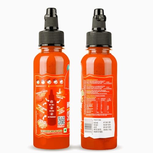 HOTCHAA! Naga Chilli Sriracha Hot Sauce 170g – Smoky, Tangy & Spicy Flavour | Small Batch Production with Premium Ingredients | No MSG, No Oil, Vegan