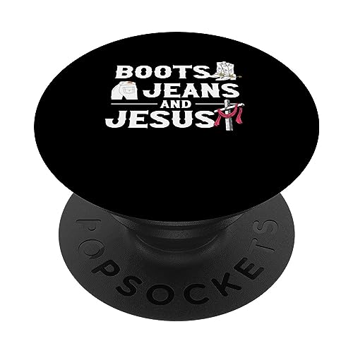 Botas Jeans Y Jesús | Salvaje Oeste Occidental | Cowgirl Cowboy PopSockets PopGrip Intercambiable
