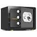 Tresore MM 7 Auswahlmöglichkeiten, Kleine Stahltresore for Büro/Zuhause, Feuerfester Safe Mit Schlüssel, Sicherheitswerkbank for Unternehmen (Color : Black, Size : Height 25cm)