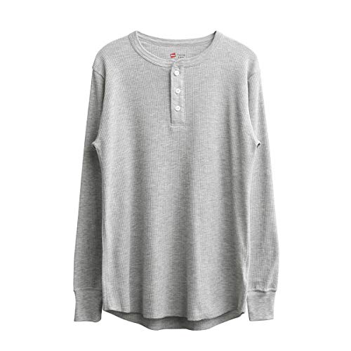 Hanes wCY HM4-Q502 L/S T[} w[lbNTVc(L 060 GRAY)