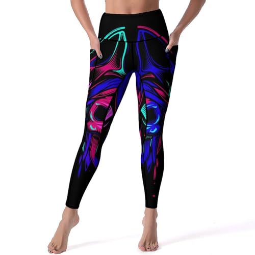 Legging femmes taille haute pour sport et yoga imprimé pirate