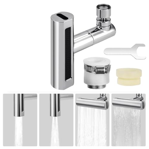 Image of Universal Tap Extender for Kitchen Sink, Flexible Faucet 360 Degree Rotating,Wash Basin Taps New 4-in-1 Sink Tap for Kitchen