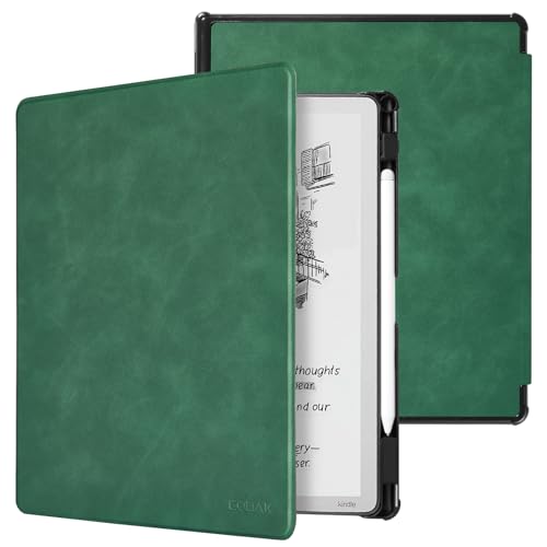 Image of CoBak Case for 11 inch Kindle Scribe 3rd Generation 2025, Kindle Scribe Colorsoft - All New PU Leather Cover with Auto Sleep Wake, Pen Holder for Scribe 11 inch 2025 Released