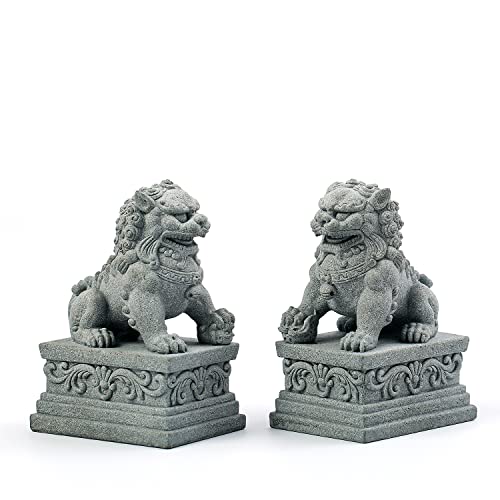 Sdeetesamjun Foo Dogs Statues Pair Guardian Lion...