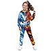 Renewold Fashion Wolf Flame Kids Hoodie Zipper Sweatshirt and Jogger Sweatpants 2 Pieces Boys Girls Tracksuits Sweatsuits Set Long Sleeve Activewear Clothing Outfits for Home School Holiday