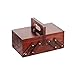 EFFNILIM 1pcs Wooden Expandable Sewing Box Sewing Kit Storage Box with Handle, Embroidery Kit Wooden Sewing Basket