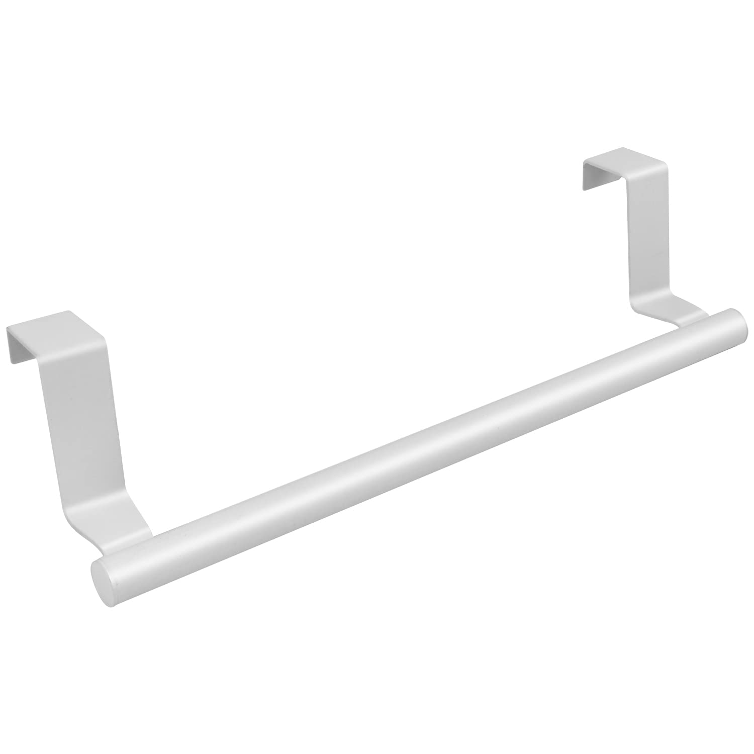 Ptenzor Retractable Over-the-Door Towel Holder – Adjustable 9.25-15", Stainless Steel, No-Drill Mount, Matte Silver, For Kitchen & Bath