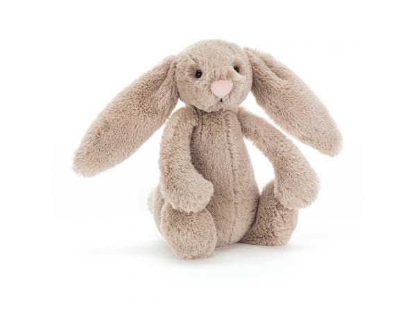 Jellycat Bashful Beige Bunny Small - L: 8 cm x l: 9 cm x h: 18 cm