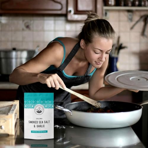 Colima Sea Salt New Flavors - 100% Natural Flaky Sea Salt With Four Different Flavors - Hand Harvested & Unrefined - For Meats, Vegetables, Grains, & Other Food - Organic Flaky Salt