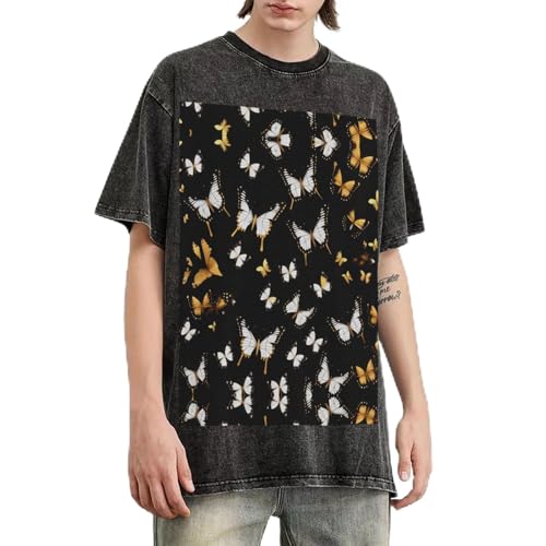 T-shirt en coton à manches courtes pour homme avec finitions or et blanc premium