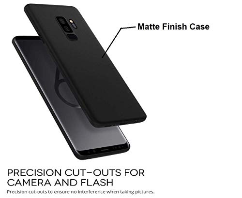 Image of Mobile Back Cover Case for Samsung Galaxy S9 Plus (Silicone Case|CameraProtection|Black SC1510)