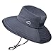 Cooling Sun Hat for Men Women,Wide Brim Bucket Hat Foldable Boonie Hat for Fishing Hiking Garden Safari Beach Dark Grey