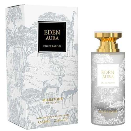 MILESTONE Eden Aura Eau De Parfum – 85ML | Women’s Floral Fruity Perfume with Watermelon, Peony & Sandalwood | Long-Lasting Luxury Scent | Elegant Everyday Fragrance Gift for Women