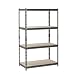 Muscle Rack 4-Shelf Steel Shelving, Silver-Vien, (18 D x 36 W x 60 H)