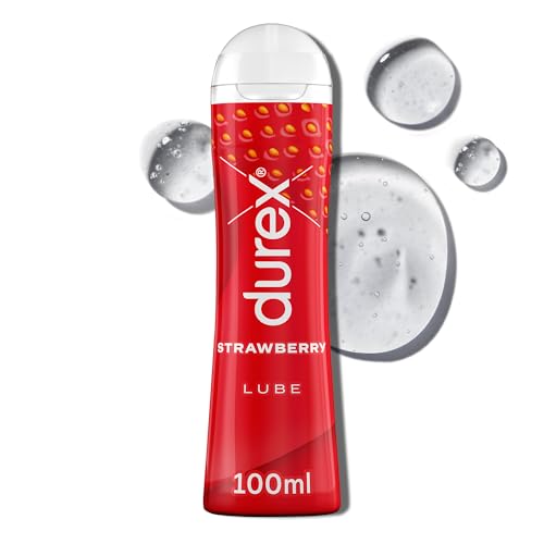 Durex Strawberry Flavoured Lube Intimate Gel, Water Based, 100 ml...