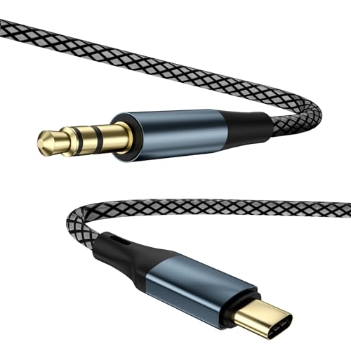 Plug and play: Questo cavo ausiliario USB C può facilmente collegare dispositivi di tipo C a stereo auto, altoparlanti, cuffie o qualsiasi altro dispositivo con un jack audio da 3,5 mm o una porta di ingresso ausiliaria. Non c'è bisogno di software, driver e installazioni complesse. Assicurati che il suono del tuo telefono sia presentato perfettamente nel modo in cui ti serve.