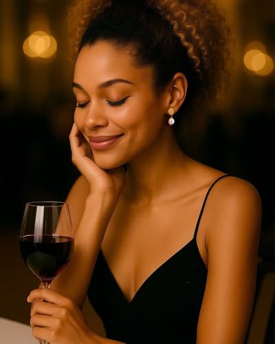 Pearl Earrings for Women 14K Gold Plated CZ Freshwater Pearls Dangling Drop Earrings with 925 Silver Posts Fashion Trendy for Bridal Wedding Prom Birthday Pearl Jewelry Gifts for Her Mom Girlfriend3