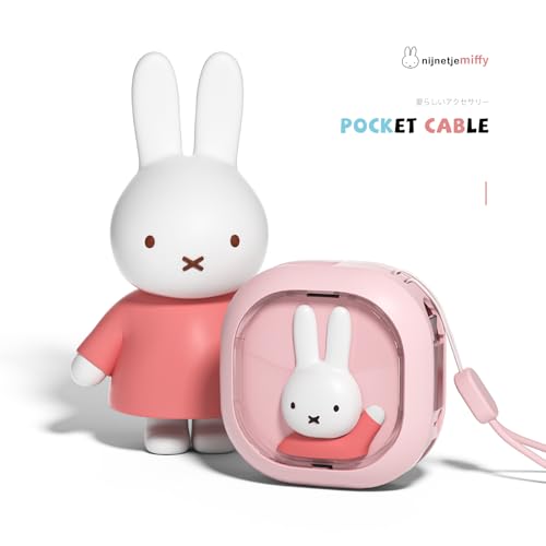 Miffy Charger Pocket Cable 65W 3.9ft USB-C to USB C, Type C Charging Cable Fast Charge (Yellow)