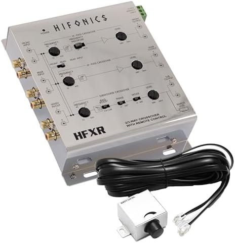 Hifonics HFXR 2-Way/3-Way Active Crossover, Car Audio Crossover with Remote Bass Control