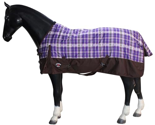 Challenger 600D Horse Turnout Waterproof Medium-Weight Plaid Winter Blanket 21EE05