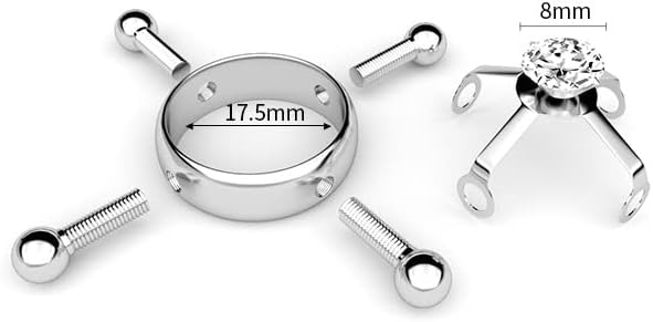 Miniatura 4 de GIGB PBDK Anillo de acero inoxidable ajustable para el cuerpo, abrazaderas corporales, anillo de cuerpo sin perforación, cadena de acero inoxidable