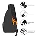 WOEZKEX Fashion Flame fire Chest Crossbody Casual Sling Bags Shoulder Backpack Daypack Gym Bags For Picnics, Hiking, Beach, Gym, Cycling