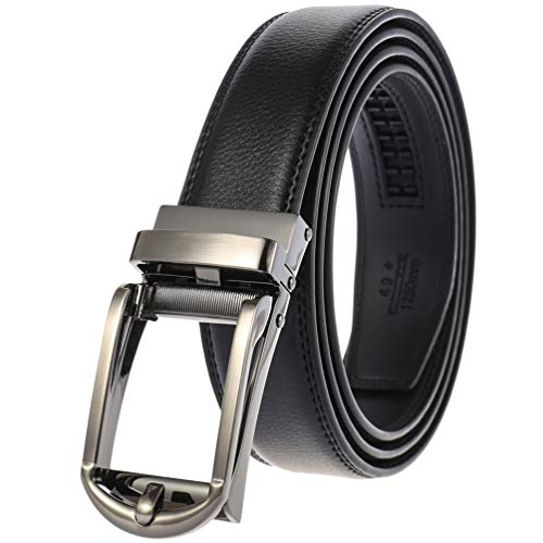 Click Belts for Men Leather Black Brown Open Buckle Belt Primary Drive Mens Jeans Dress Perfect Fit Ratchet Belts Click Belts for Men Leather Black Brown Open Buckle Belt Primary Drive Mens Jeans Dress Perfect Fit Ratchet Belts