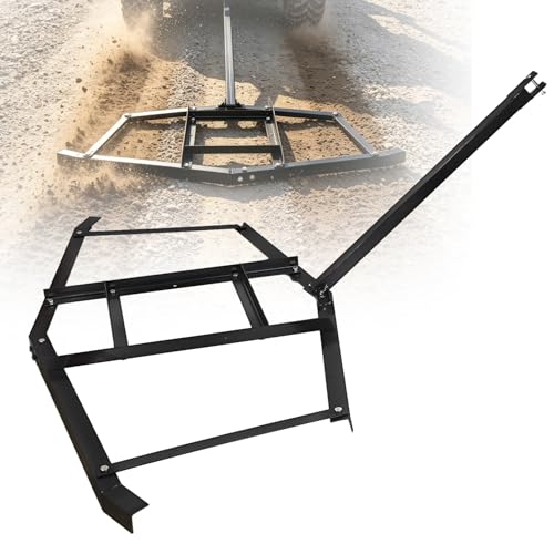 Eagwon Driveway Drag 60 Heavy Duty Steel Driveway Drag Harrow with Pin-Style Hitch Tow Behind Grader for ATV UTV Garden Lawn Tractors Adjustable Bars for Efficient Driveway and Lawn Maintenance