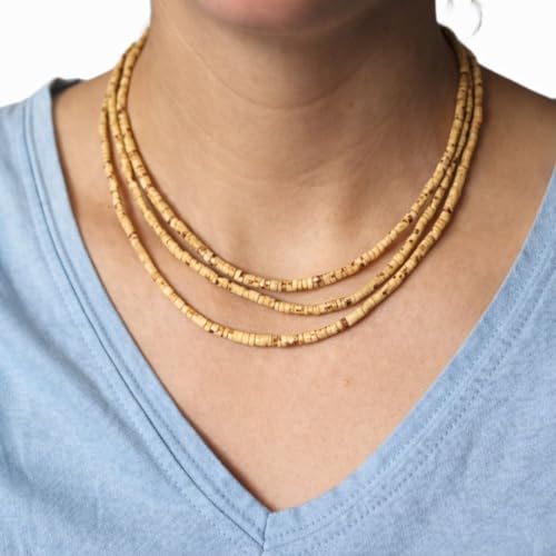 Image of Original Tulsi Mala Necklace for Men & Women | Pure Tulasi Kanthi Mala | Holy Basil Wooden Neck Chain for Meditation, Hare Krishna Devotees, Japa, Puja & Daily Spiritual Wear (Brown, Standard Beads, 48, Inches)