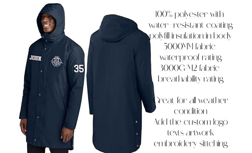 INK STITCH Men Jst55 Custom Embroidery Add Logo Texts Waterproof Insulated Sideline Parka Coat3