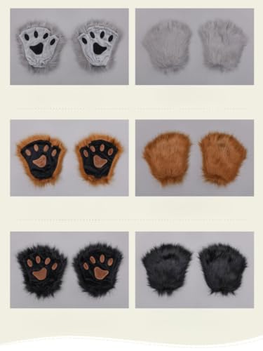 Cat Paw Gloves Therian Paws Therian Gear Therian Stuff Furry Paws Cosplay Fluffy Mittens Cute3