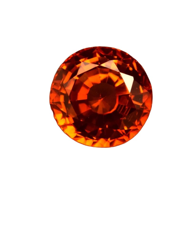Saphir orange de 12 mm idéal pour créer votre bague personnalisée et vos colliers de mariage
