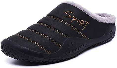 Tongzone Slippers for Men Water Resistant Moccasin Style House Mens Slippers Plush Lining Anti-Skid Indoor Outdoor Slip on Shoes