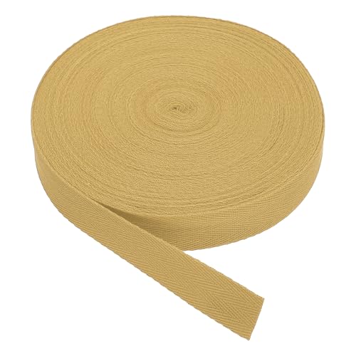 Ruban coton chevron 1 pouce tresse haut de gamme couleur camel pour confection artisanale
