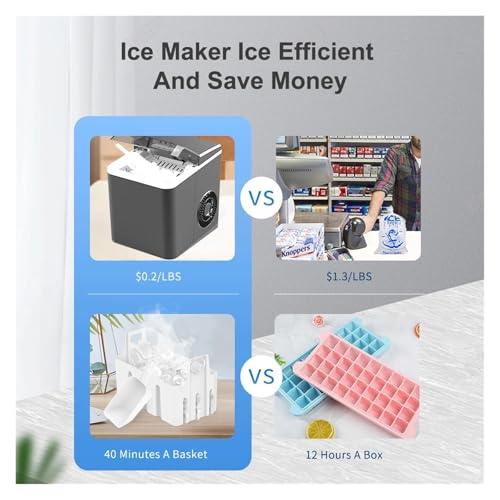 Máquina fabricadora de hielo portátil para hogar y bar miniatura 5